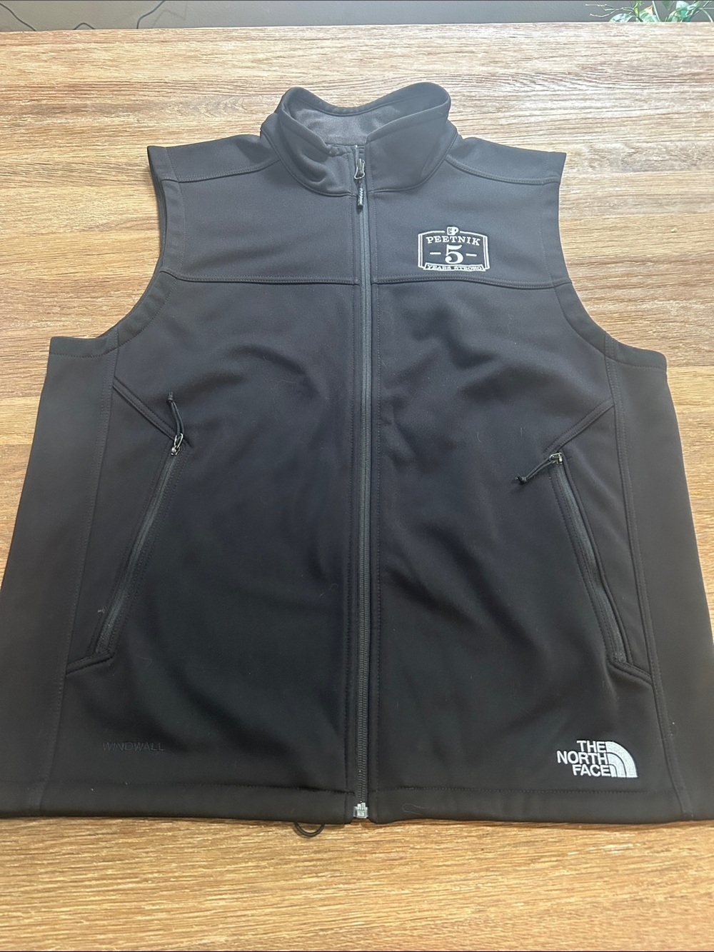 The North Face Black Men's Softshell Vest with Patch size large